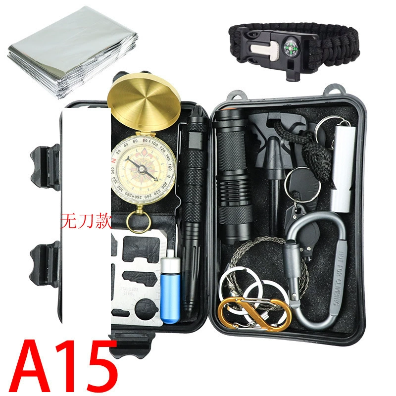 A15 Уличное оборудование Выживание сундук с сокровищами выживание инструмент костюм Многофункциональный Открытый аптечка первой помощи SOS аварийные принадлежности