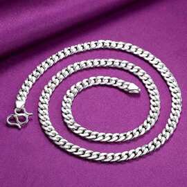 马鞭链diy项链个性侧身链双扣链抖音同款男士项链百搭潮流饰品批