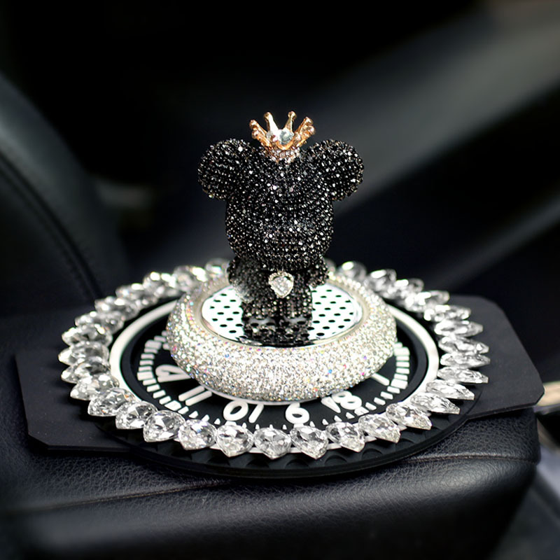 Decoraciones de automóviles creativas lindas diamantes hechas a mano osos decoraciones de automóviles decoraciones de automóviles diosas