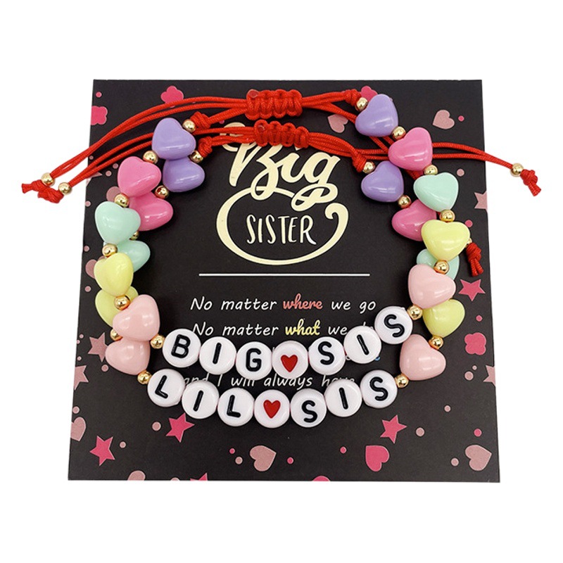 Hand-woven BIG Sister Women's bracelet bracelet Amazon European and American women's colorful love bracelet
