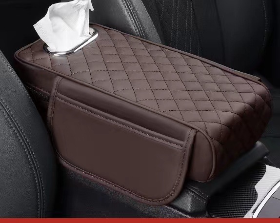 Heightening Tissue Storage – Universal Armrest box pad - brown