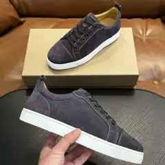 New Cross-Border Men's Suede Solid Color Sneakers, Fashionable Genuine Leather Casual Shoes, Trendy Versatile Men's Shoes