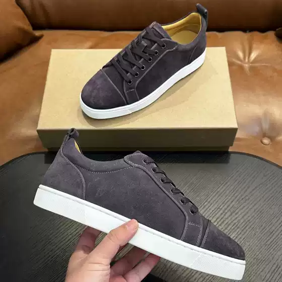 New Cross-Border Men's Suede Solid Color Sneakers, Fashionable Genuine Leather Casual Shoes, Trendy Versatile Men's Shoes
