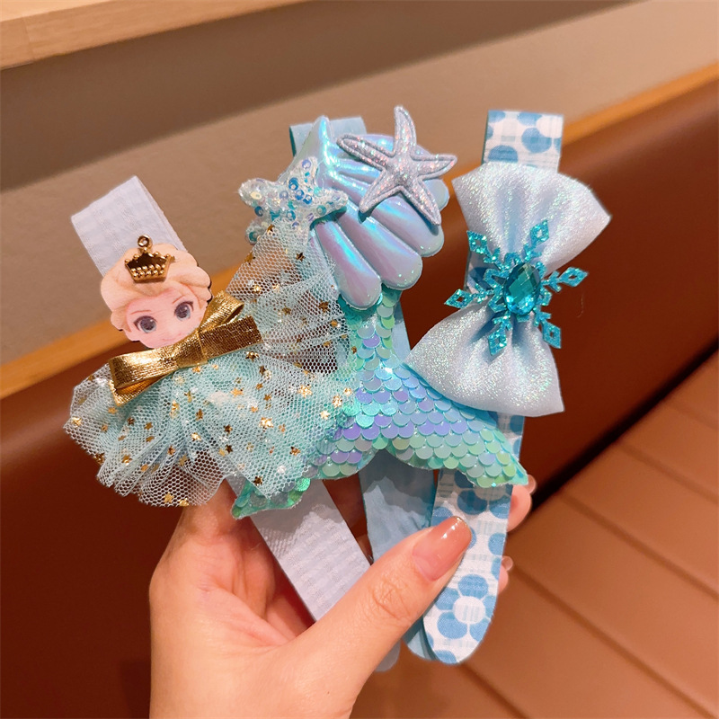 Liuhai pegatinas banda para el cabello roto artefacto bebé de dibujos animados lindo velcro banda para el cabello niña horquilla banda para el cabello accesorios para el cabello