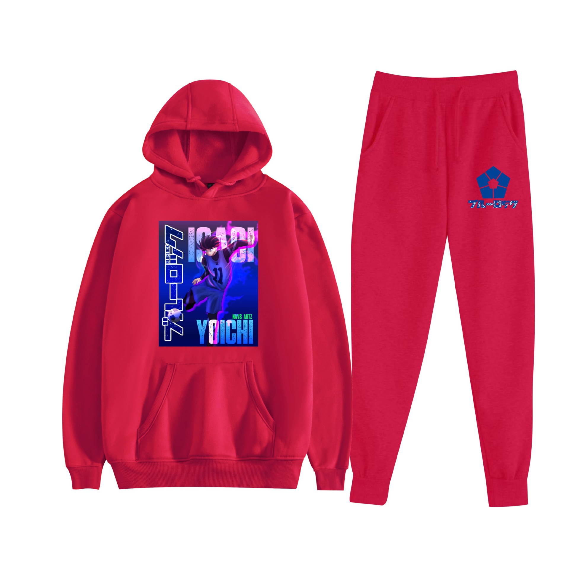 Europa y América Otoño Invierno BLUE LOCK Blue Prison Hombres y mujeres Deportes de ocio más suéter con capucha de terciopelo al por mayor