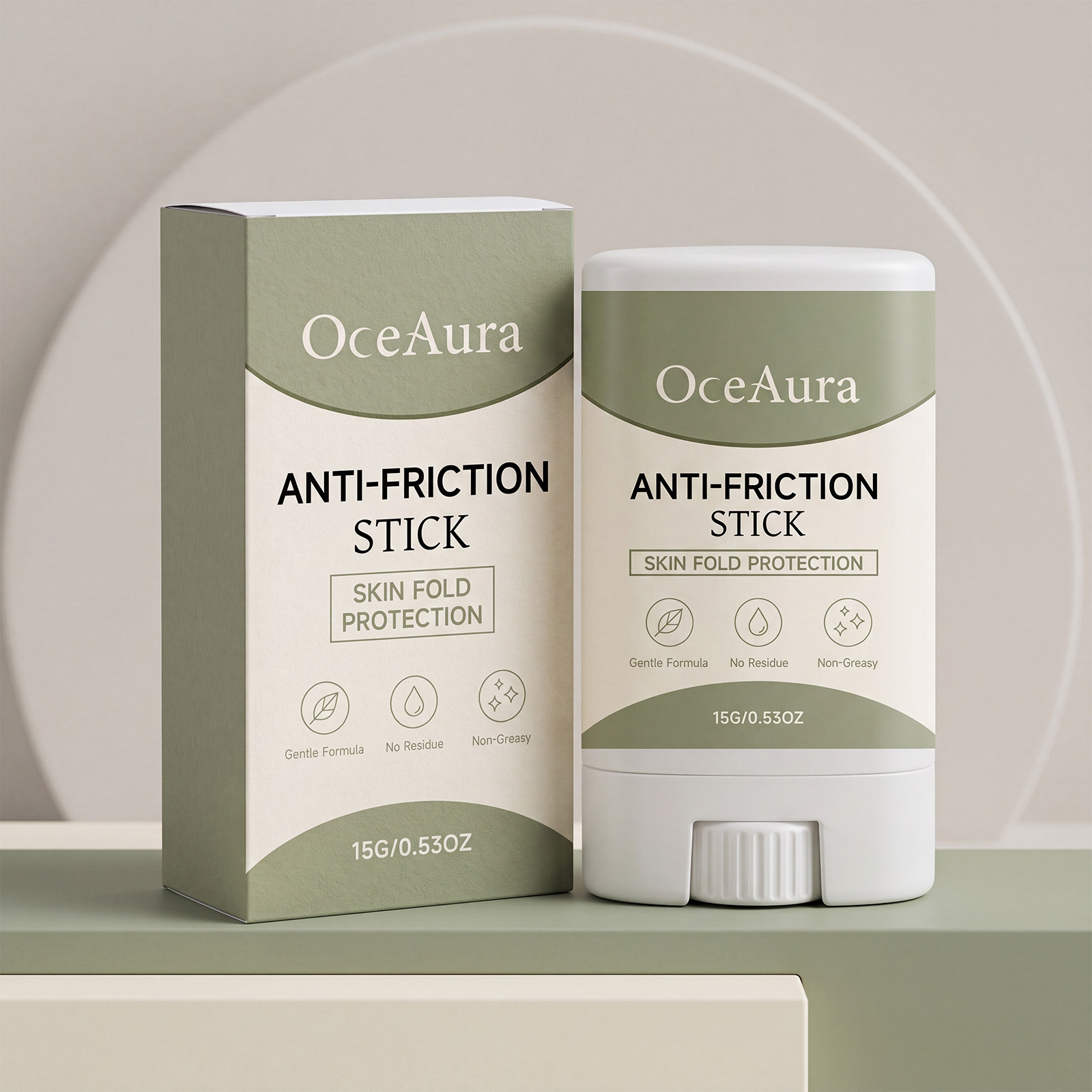 Oceaura Skin Anti-Friction Stick Moisturizes and Smooths the Skin, Is Lightweight and Convenient, and Forms a Film for Sports and Fitness to Prevent Friction