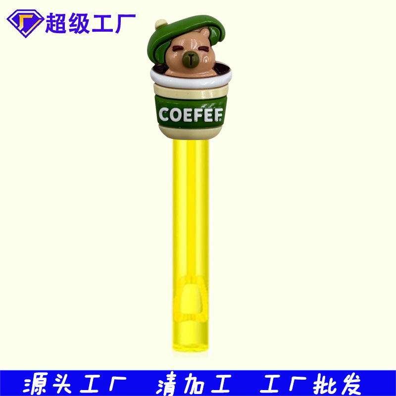 厂家批发热款卡皮巴拉泡泡水贴片配饰件迷你泡泡棒奖励玩具小礼品|undefined
