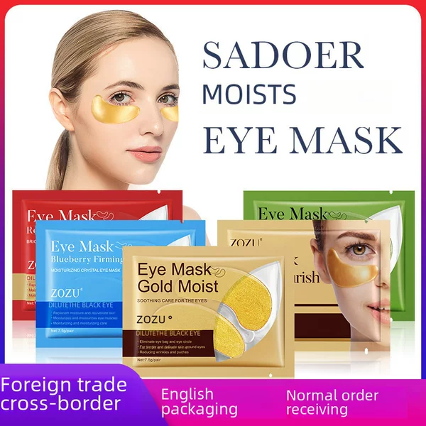 Full English Zozu Gold Eye Mask Eye Mask Moisturizing Eye Mask Patch Cross-Border Export Wholesale