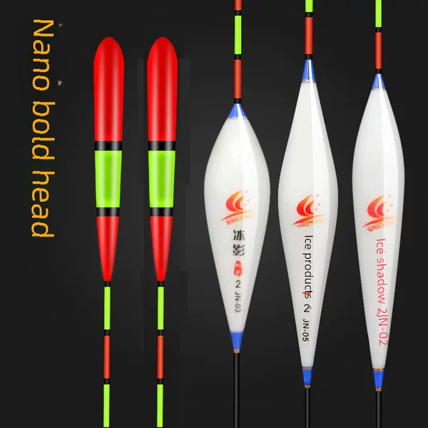 Ice Shadow Nano Thickened Float with High Visibility and Thickened Tail, Fishing Float for Elderly, Long Rod, Long Casting, Reservoir Fishing Tackle