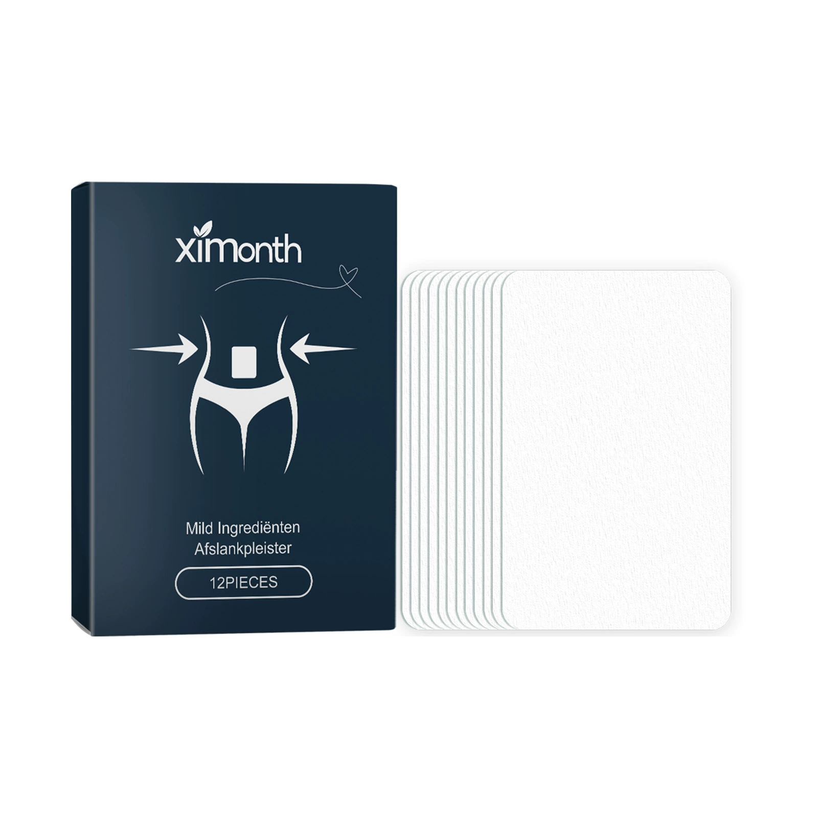 Патч для коррекции фигуры (OzemPatch), разглаживающие наклейки для тела, зелёный 30 шт или чёрный 12 шт