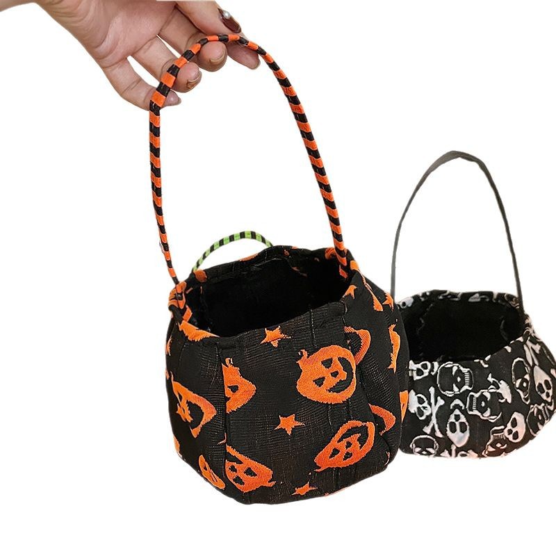 Accesorios para niños de Halloween, bolsas de dulces, bolsas de fiesta, bolsas de calabaza, decoración de mano para el festival de fantasmas