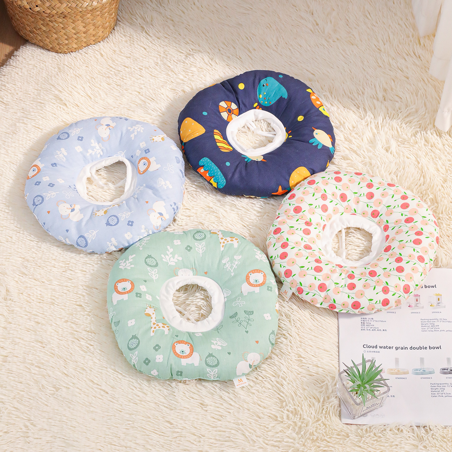 Z impresión de algodón impermeable Elizabeth anillo suave cubierta de belleza para gatos cubierta protectora para cuello de gato collar para mascotas al por mayor