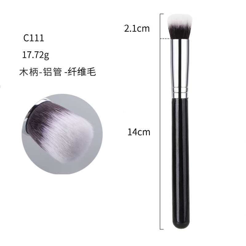 40 sets de cepillo de maquillaje negro y plateado cepillo de sombra de ojos de alta calidad cepillo de concelador cepillo de base cepillo de herramientas de maquillaje conjunto completo