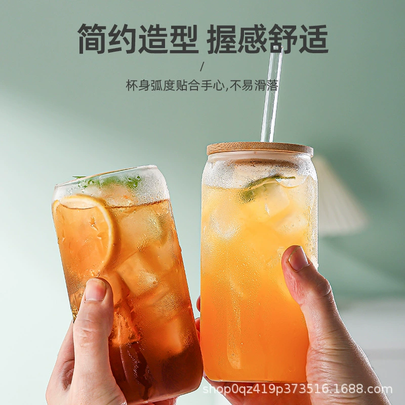 Стеклянный кофе-стакан Amazon 16 oz (401 мл) со стеклянной трубочкой, форма «кола», одиночный или набор