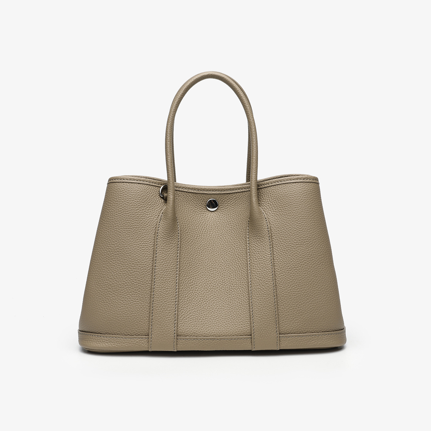 Leather capacious one-shoulder bag