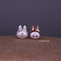 999纯银可爱拉布布手工编织转运珠百搭labubu手链气质手饰礼物
