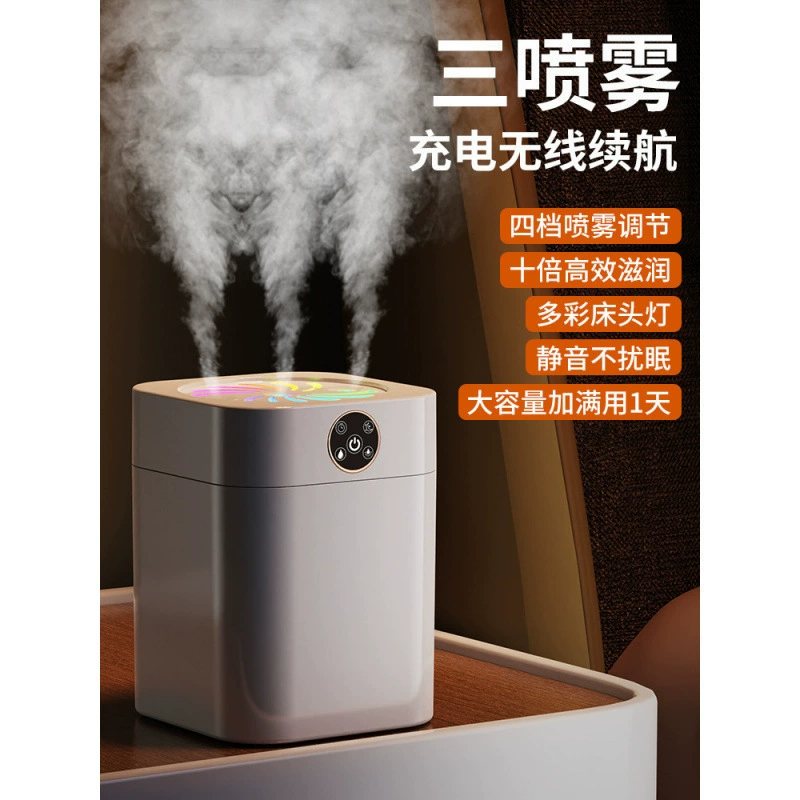 Увлажнитель с тремя распылителями, бытовой, бесшумный, для спальни, перезаряжаемый, для беременных женщин и младенцев, Air Plus