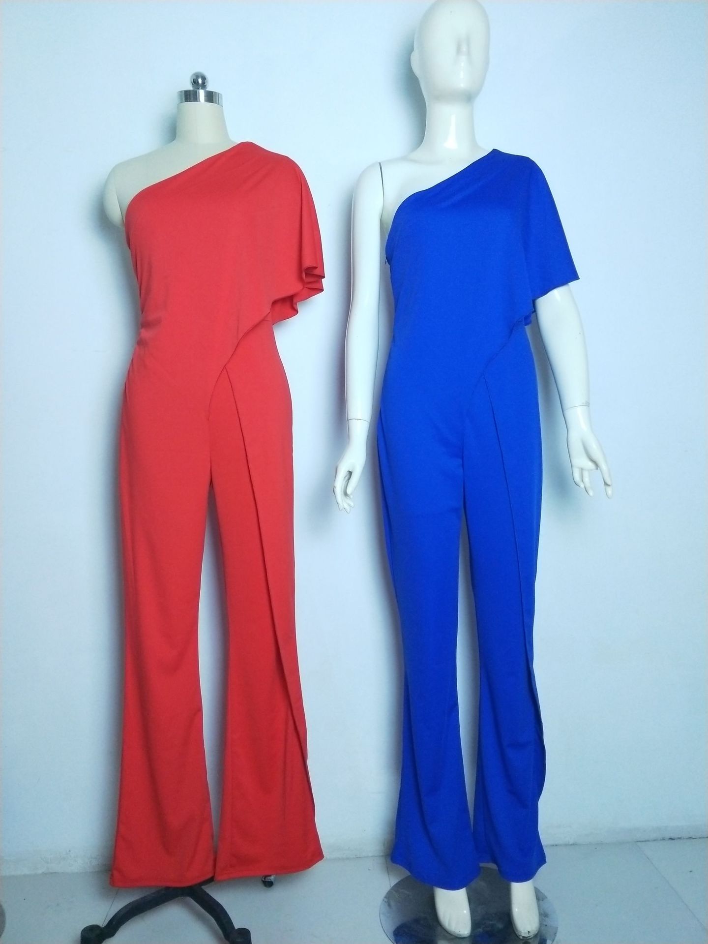 Women's Daily Sexy Solid Color Full Length Ruffles Casual Pants Jumpsuits display picture 6