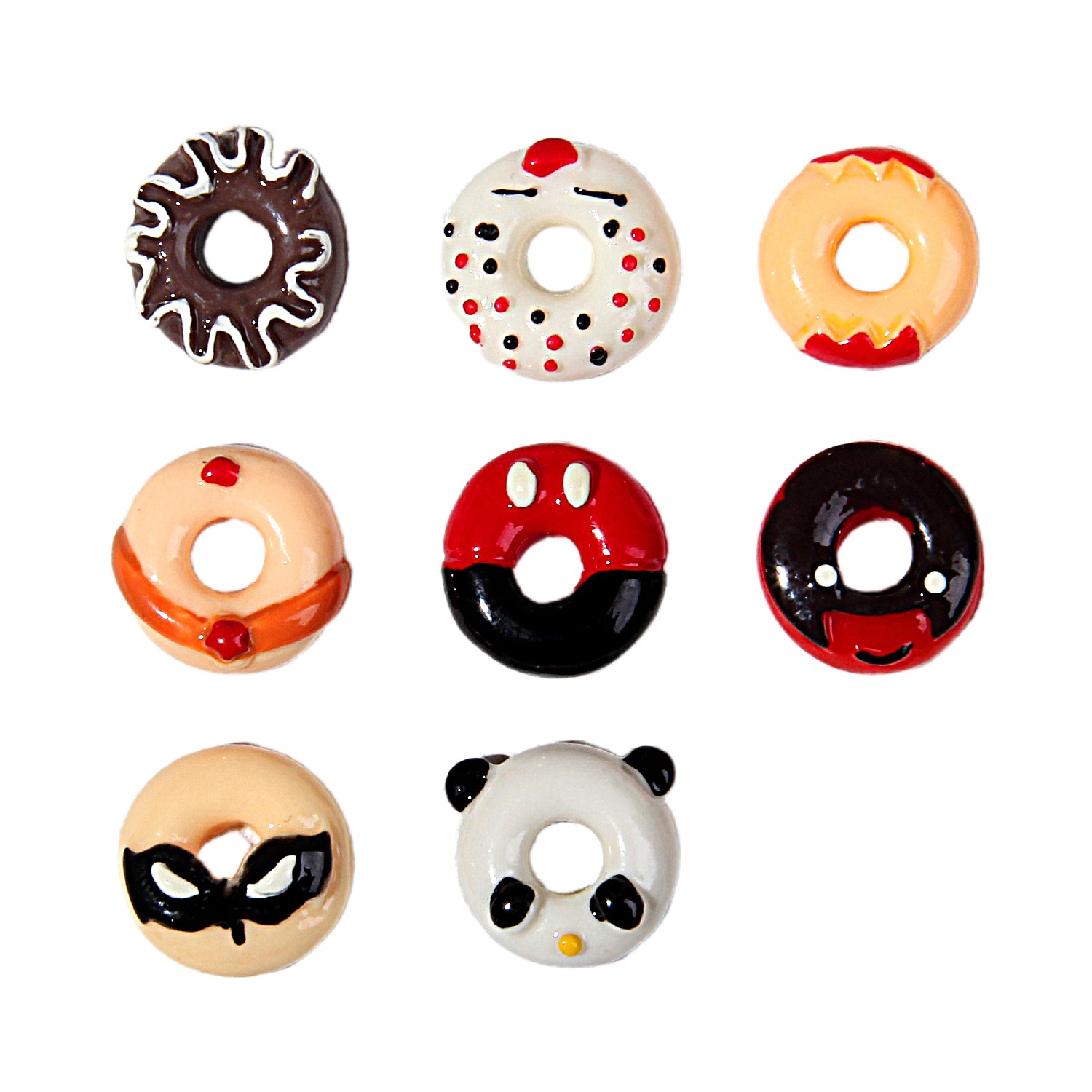 仿真树脂可爱卡通甜甜圈 奶油胶配件diy玩具饰品配件发夹diy