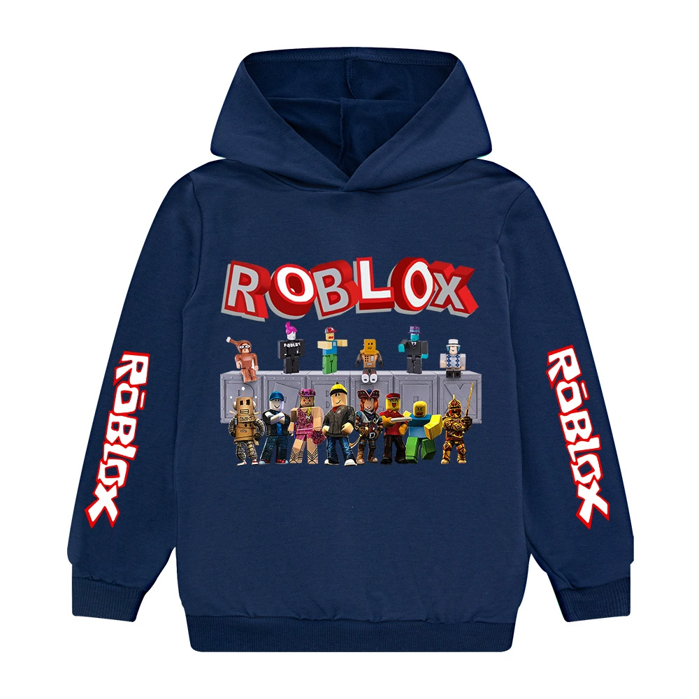 Популярная детская одежда с принтом Roblox, худи для мальчиков, свитшот B035-1XX