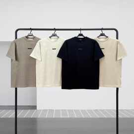 SS-22-Essentials经典金属短袖跨境工厂直供美式宽松圆领T恤一件