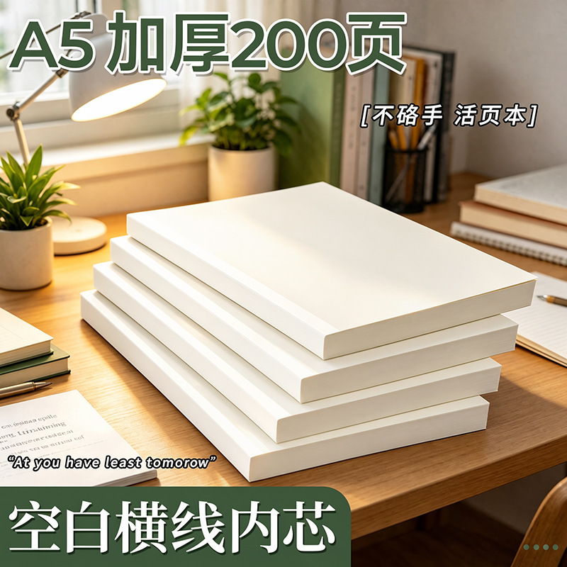 A5 universal loose-leaf notebook refill, office notepad refill, business office refill, in stock