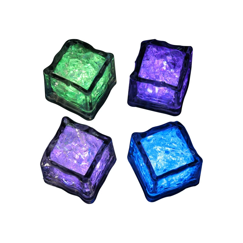 Fluorescence flashing induction ice cubes, for karaoke bars