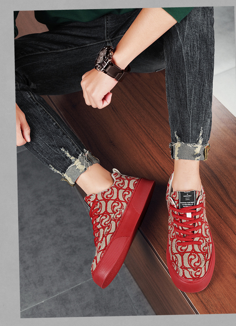 Board shoes men's platform trendy shoes sports casual shoes spring new cloth canvas shoes soft sole cross-border large size_voghion.com