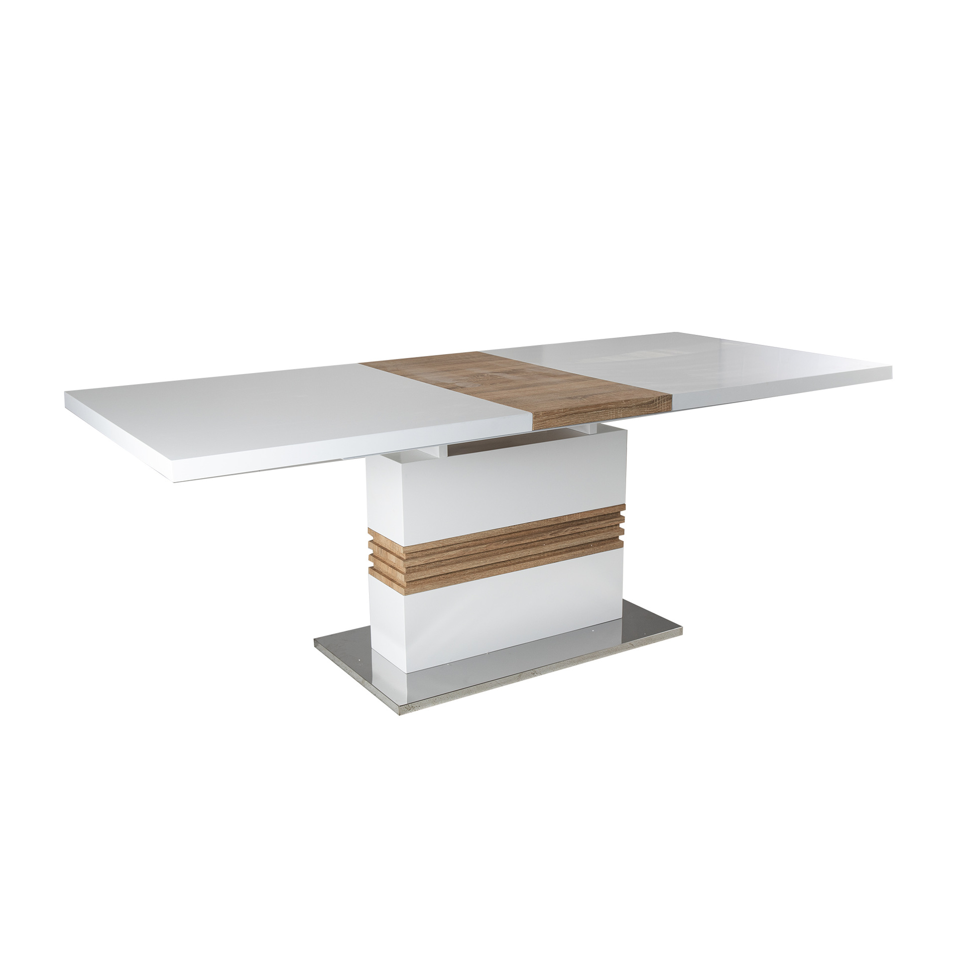 Mesa de Comedor Extensible de Madera Maciza para Restaurante