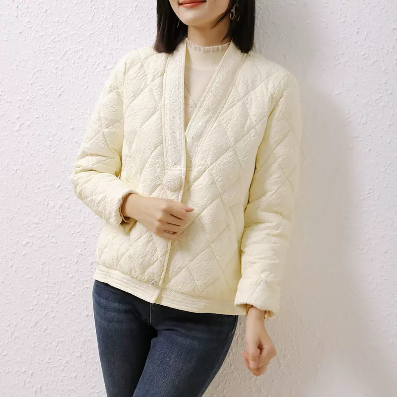 2023冬季新款小香风菱格轻薄羽绒服