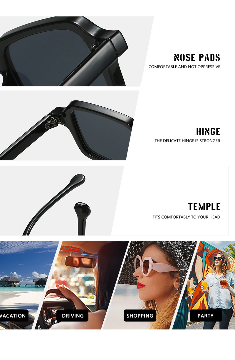 Retro Square Frame Sunglasses