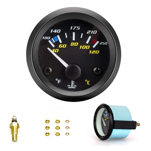 Avtomobil Modifikasiyası 52mm Su Temperaturu Ölçən 12V Universal Selsi Farenheit