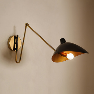 Creative Designer Rocker Arm Long Arm Tooth Dancing Claw Industrial Style Homestay Long Arm Swing Modern Iron Duckbill Wall Lamp