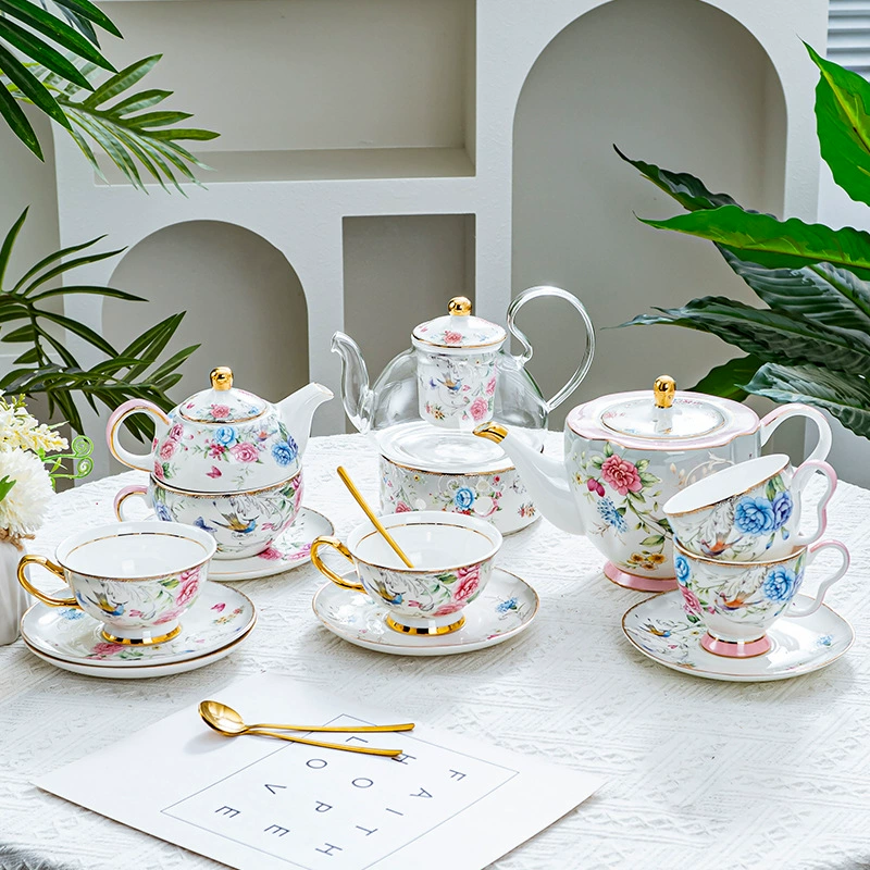 Фарфоровый кофейный вечерний чай, чайный набор, чай красный (черный), чайная чашка, фруктовый чай, чайник, французский стиль