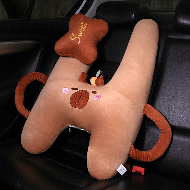 子供と大人のための新しい車の枕、睡眠アーティファクト、後部座席ベルト、肩パッド、車のヘッドレスト、枕、睡眠枕|undefined