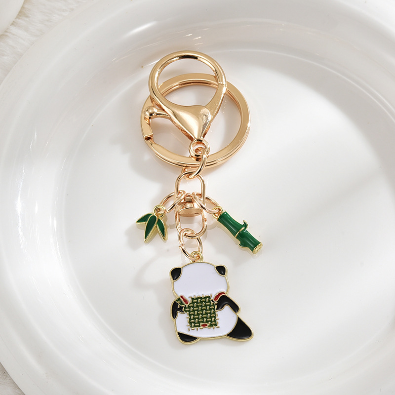 25g Weight Bag Pendant, Keychain Classification 1 Piece Quantity Holiday, Daily Occasion Metal Material Panda Pattern Unisex Gender Cute Style Cute Panda Metal Unisex Bag Pendant Keychain 11