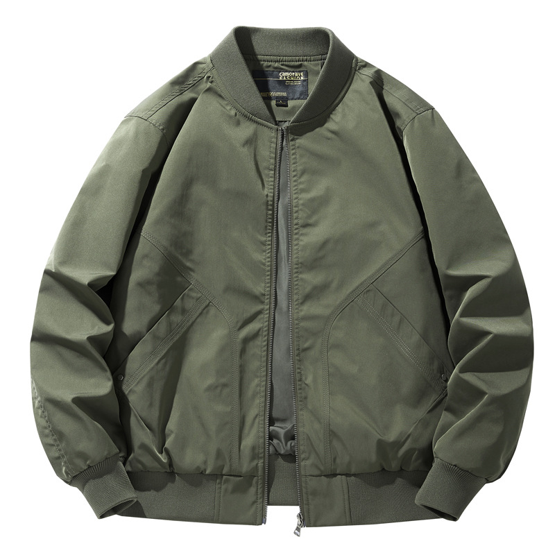 Men's Clothing new men's jacket spring and autumn pilot loose casual large size baseball collar casual men's jacket_voghion.com