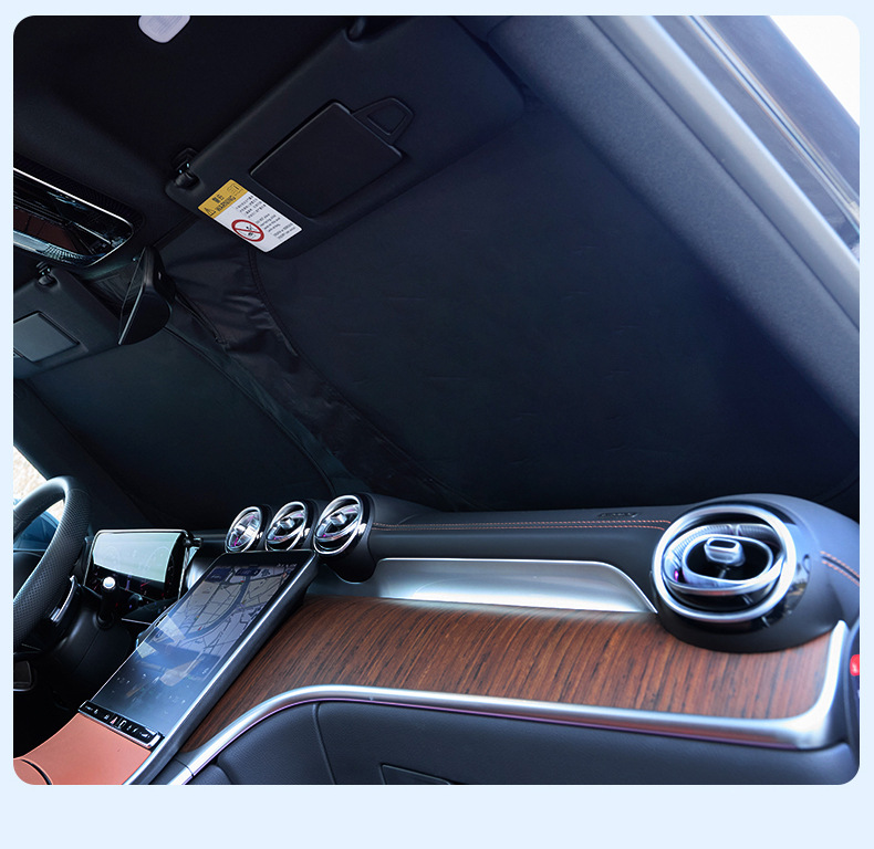 Suitable for Ideal One L6789 Car Front Windshield Sunshade Curtain, 4-Layer Thickened Heat-Insulating Sun Protection Curtain