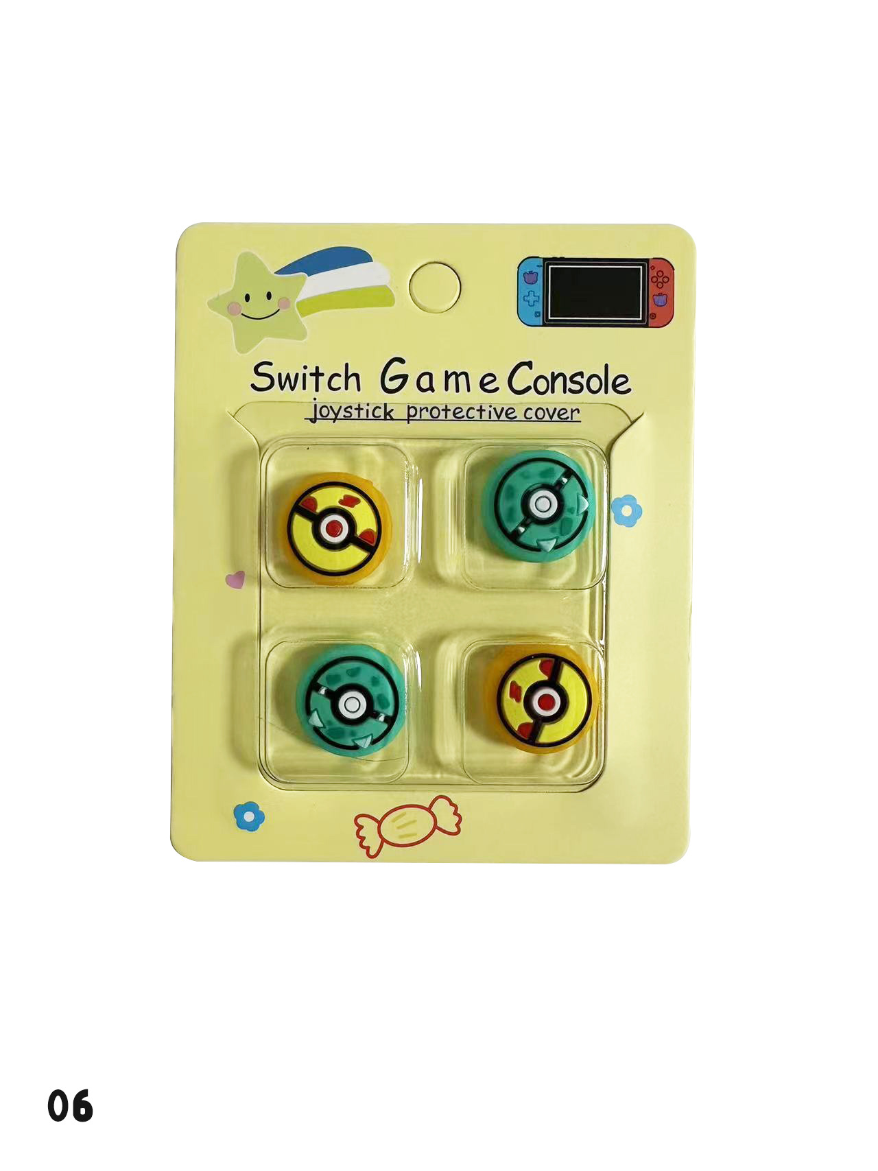 Tapa basculante de silicona de Nintendo Switch de dibujos animados NS Lite tapa basculante tapa protectora mango tapa protectora basculante