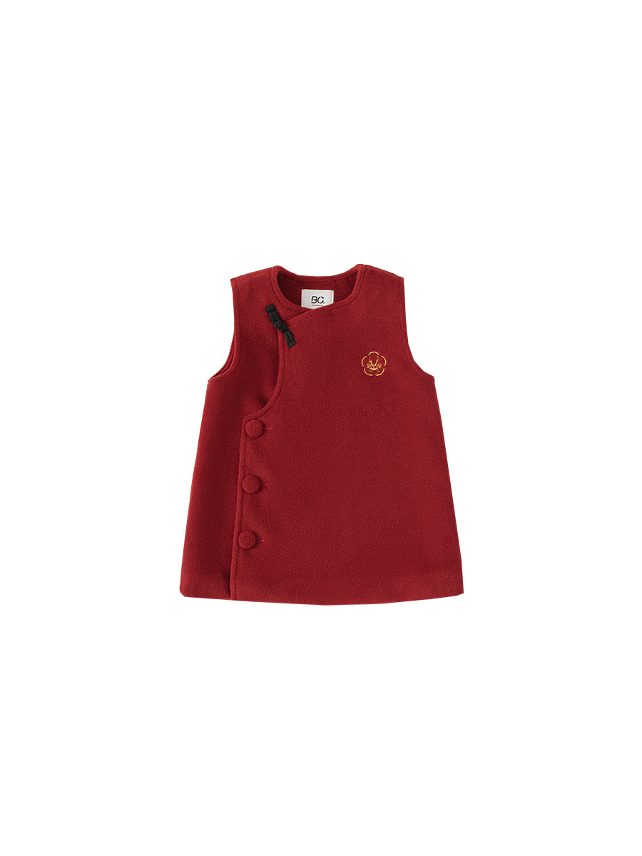 Ropa infantil Youbao, conjunto de Año Nuevo, chaleco para niños, conjunto para hermanos, vestido chaleco con botones para niñas, ropa exterior de estilo chino