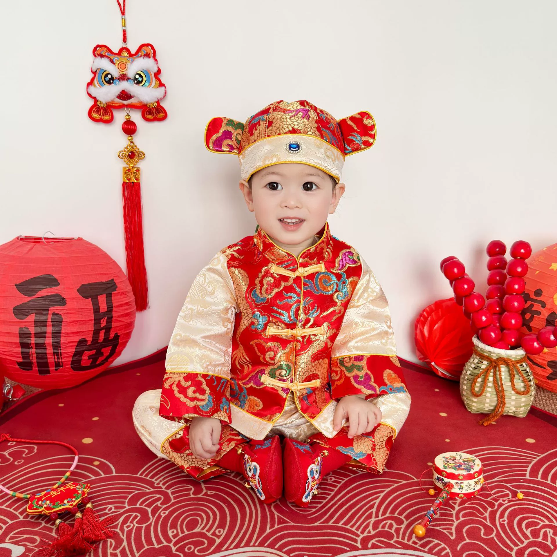 Детский костюм Тан Весенний и Осенний костюм Китайский стиль Национальный костюм