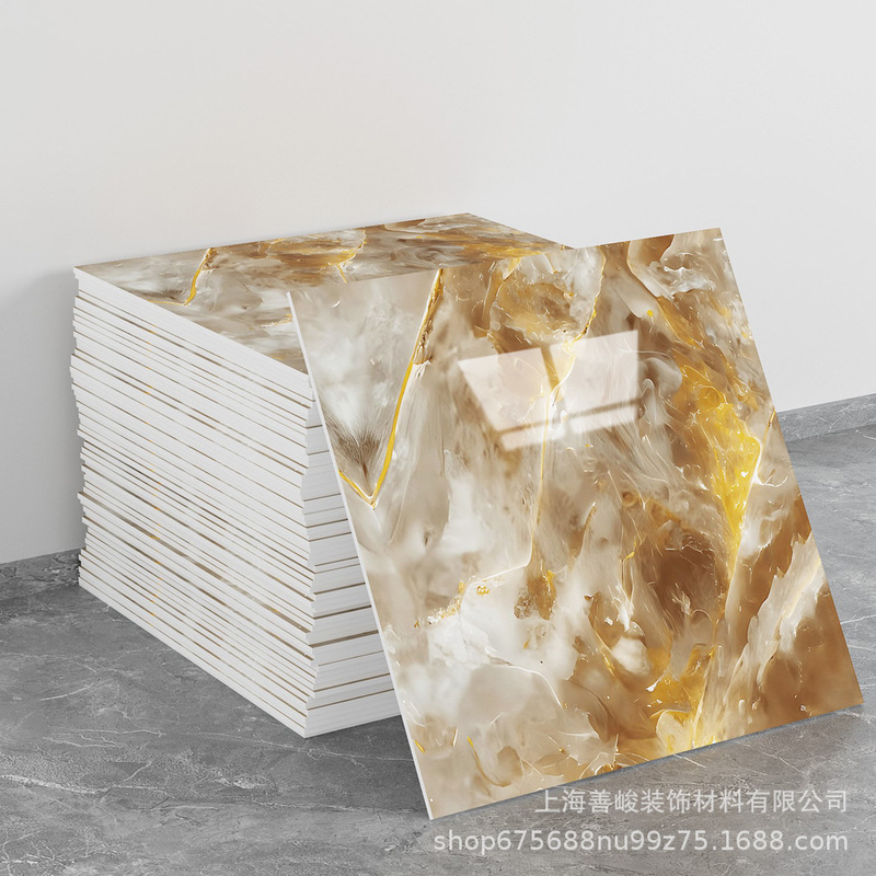 跨境出口批发30*30cm 仿瓷砖大理石纹自粘墙壁纸护墙板铝塑板贴纸|undefined