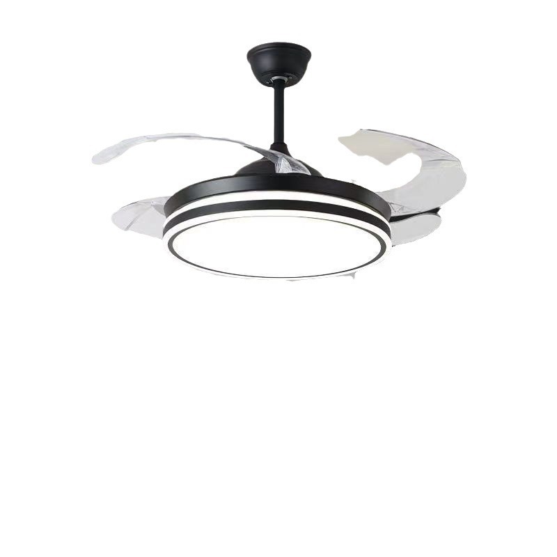 LED ventilador invisible luz 2024 nueva lámpara de ventilador de techo techo casa sala de estar comedor dormitorio ventilador candelabrera moderna image 6