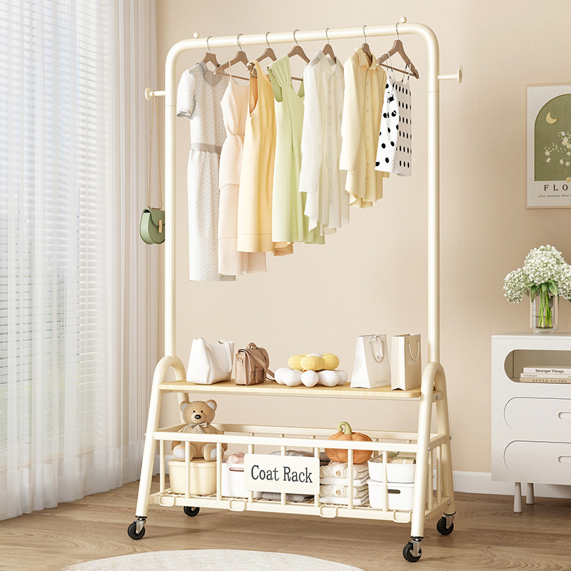 Coat Rack Floor-Standing Bedroom Home Room Clothes Rack Storage Clothes Drying Rack Simple Bag Storage Hanging Clothes Rack