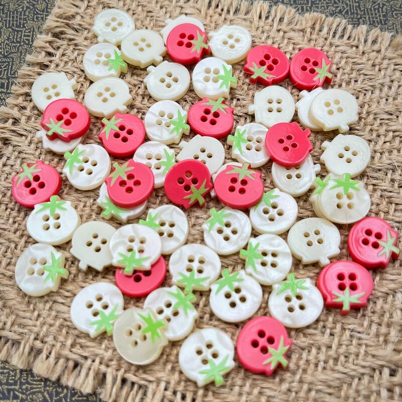 新型トマト4目ボタン子供シャツ服樹脂ボタンアクセサリー装飾工芸品DIY手作り材料|undefined