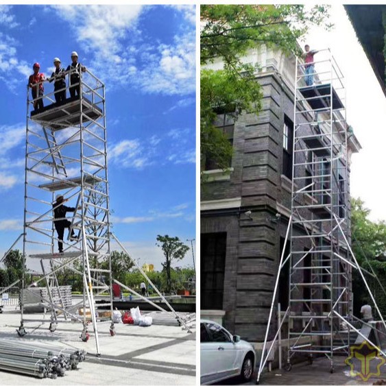 外贸scaffold scaffolding铝合金脚手架租赁费创意款一件起订脚手