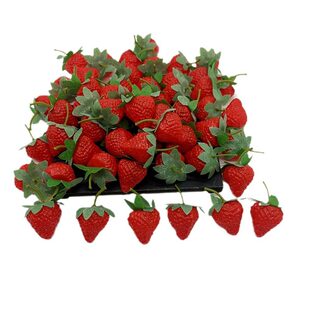 Simulation strawberry model Plastic small strawberry fruit photography decorative road props home clothing shop children's decoration furnishings