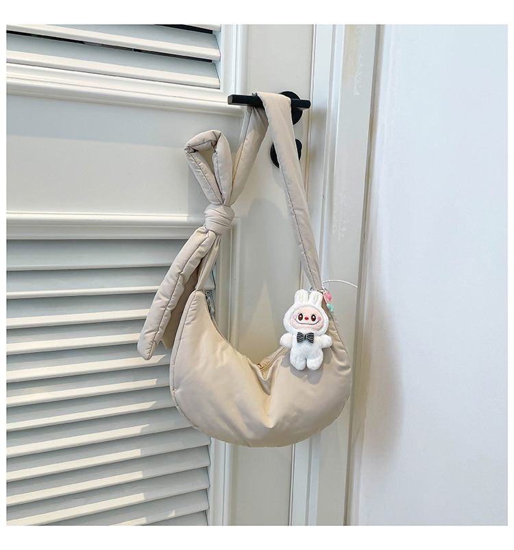 165g Weight Polyester Cotton Lining Material Sewing Thread Fashion Element Zipper Closure Type Single Shoulder Strap Strap Type Crossbody Bag Bags Type Daily, Street Occasion Nylon Material Solid Color Pattern All Seasons Season Women's Gender Basic, Classic Style Style Dumpling Shape Shape Medium Size Women's Medium Nylon Solid Color Basic Classic Style Sewing Thread Dumpling Shape Zipper Crossbody Bag 36