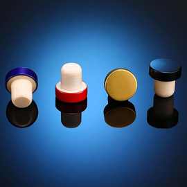 高分子塞玻璃瓶口塞葡萄酒瓶密封电化铝塞金属T型塞橡胶源头厂家