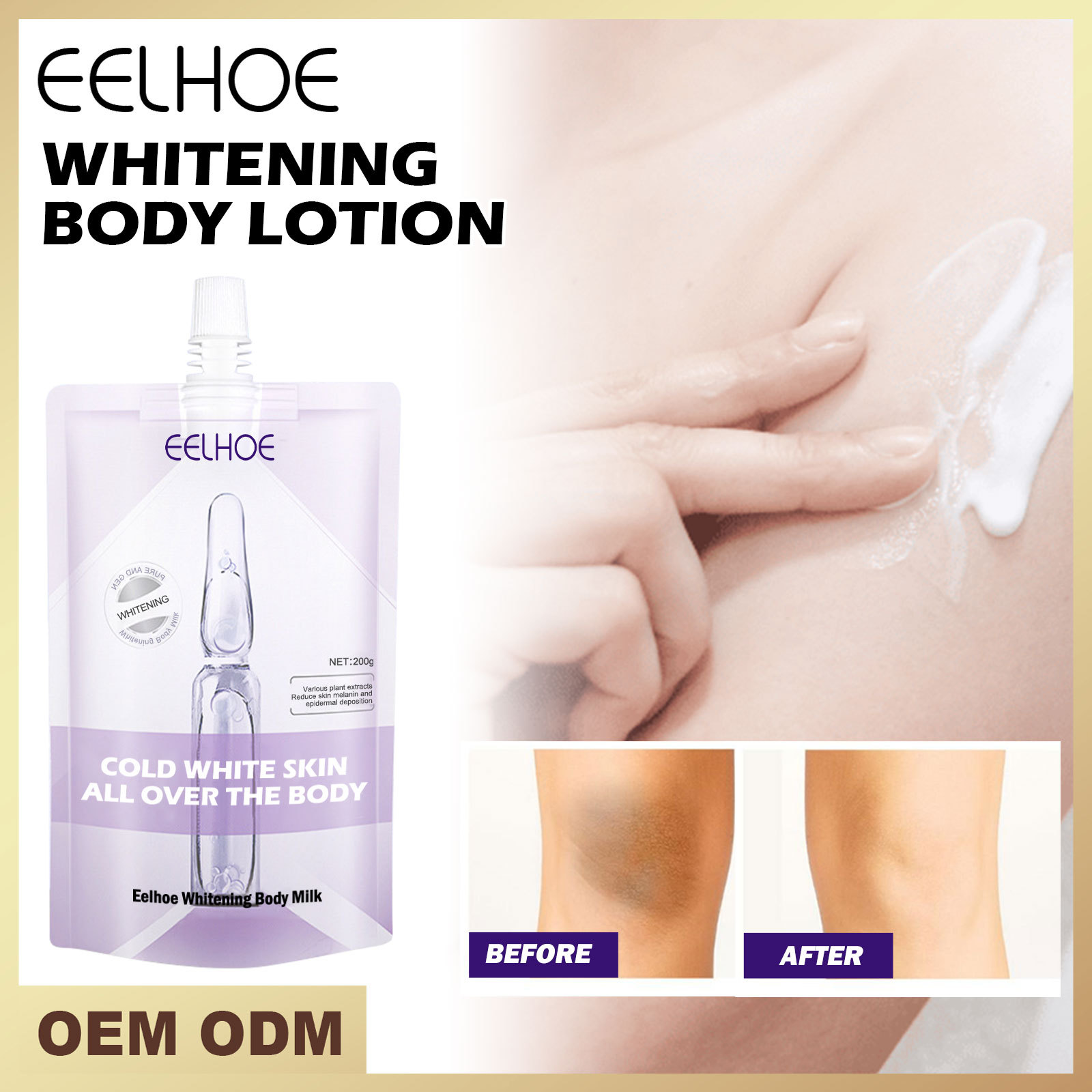 Bella lozione sbiancante per il corpo illumina il tono della pelle, diminuisce l'oscurità della pelle, idrata, ammorbidisce e imbianca il corpo_voghion.com